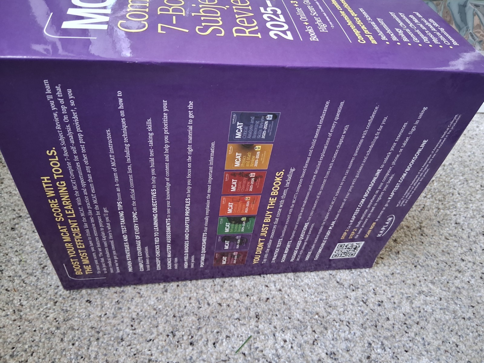 MCAT Complete 7-Book Subject Review – Kaplan- Like New!