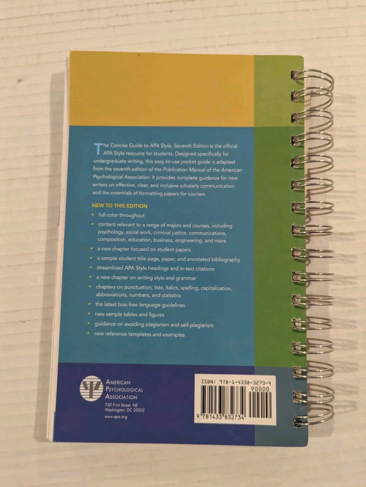 Concise Guide to APA Style: 7th Edition [OFFICIAL] Ring-bound Paperback
