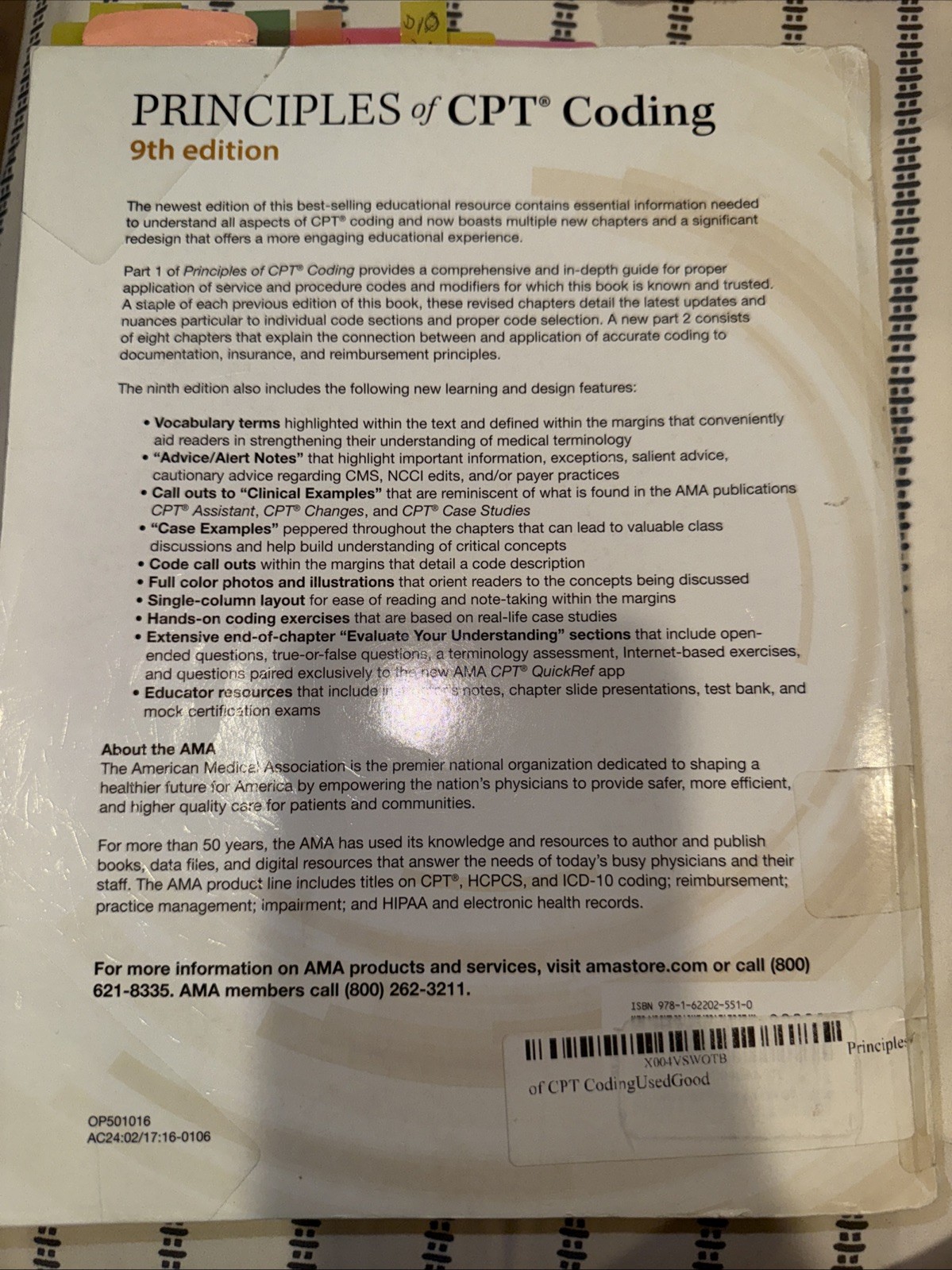Principles of CPT Coding by American Medical Association