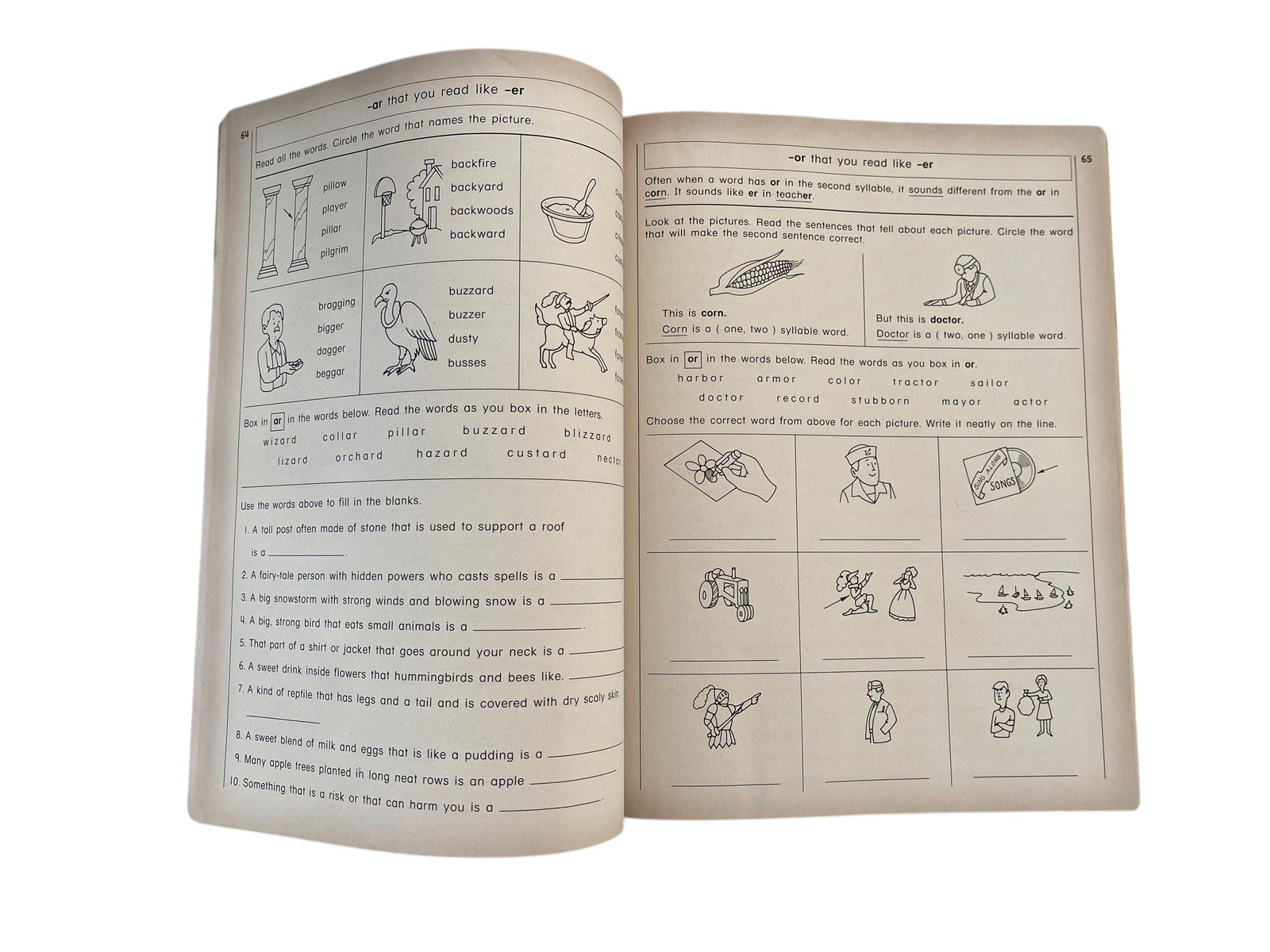 VTG 90s COVE Phonics Vowel Digraphs Letter Patterns Part 2 Workbook NOS