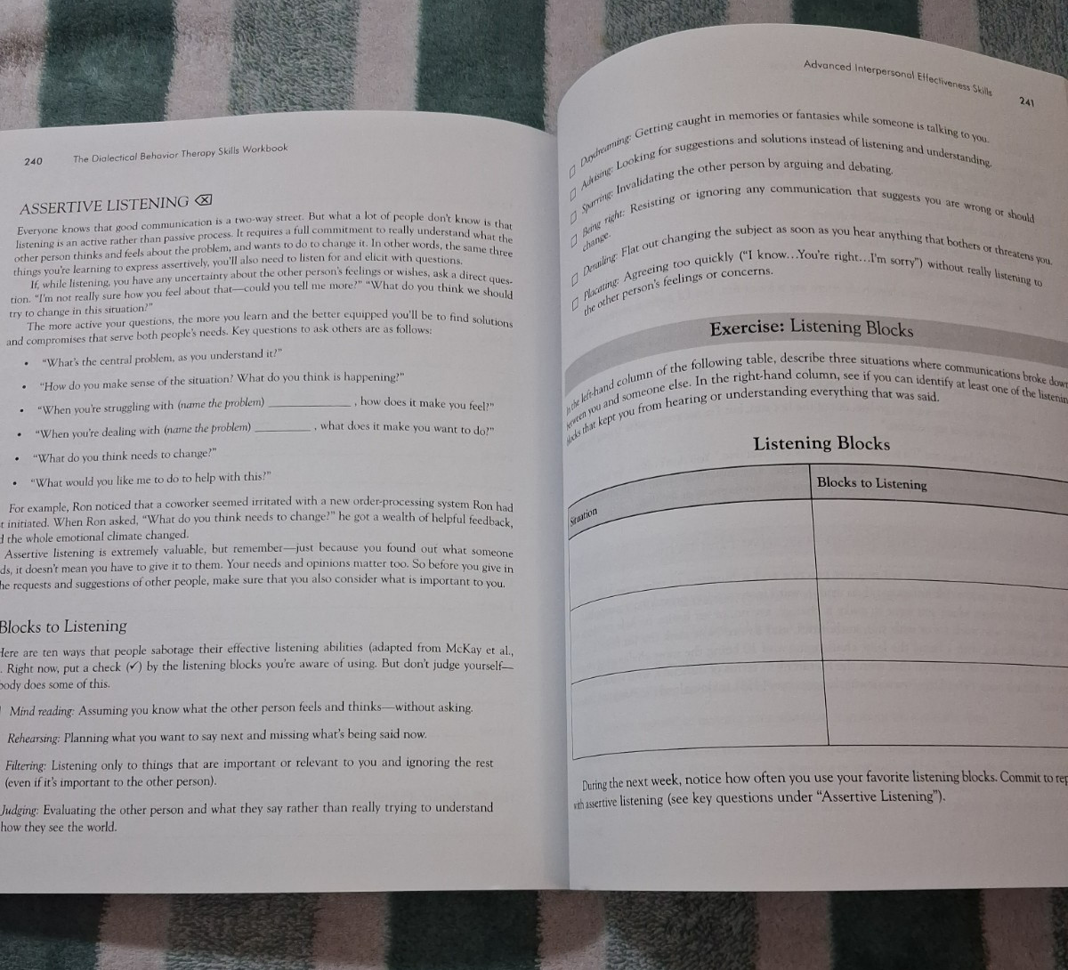 Dialectical Behavior Therapy Skills Workbook 2nd Edition (BRAND NEW!!)