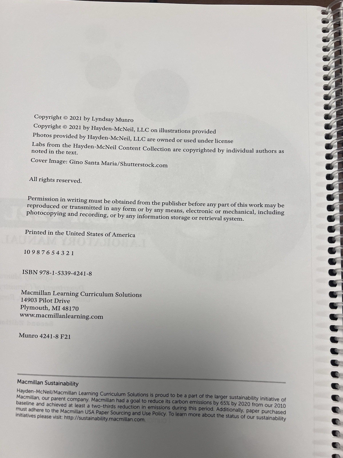 Chemistry 122L Laboratory Manual Second Edition Spiral