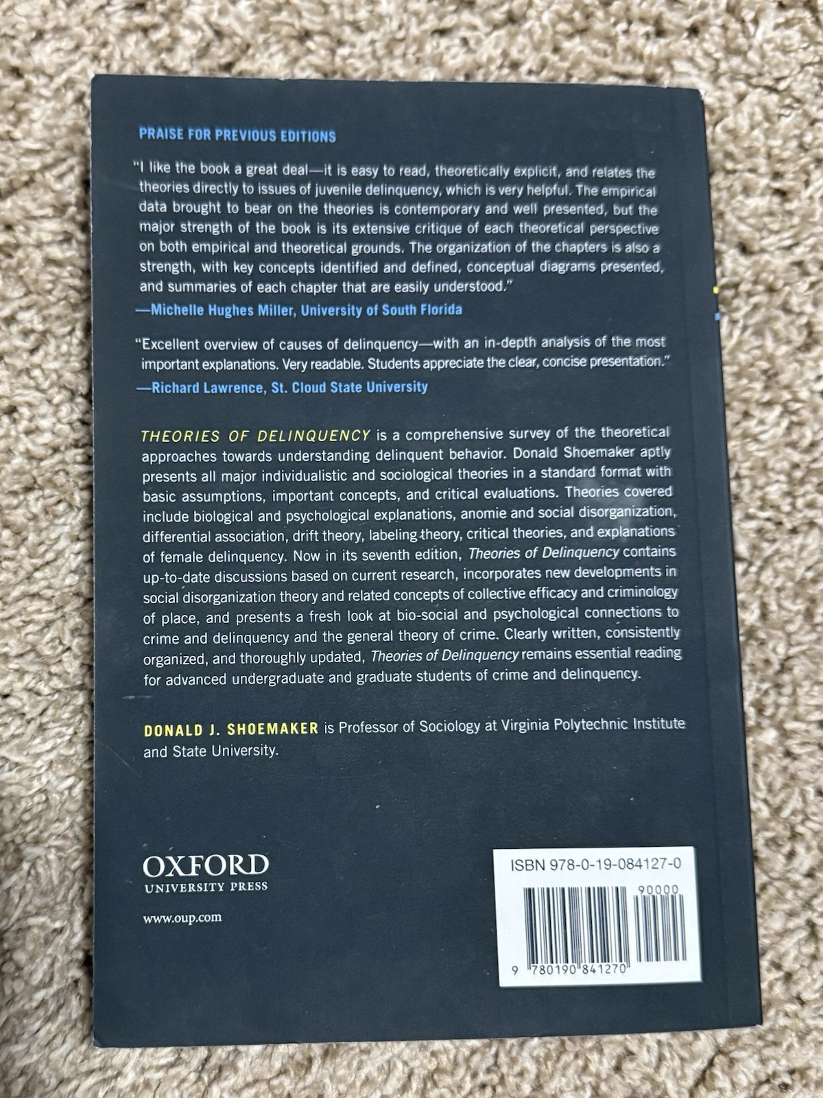 Theories of Delinquency: An Examination of Explanations of Delinquent Behavior