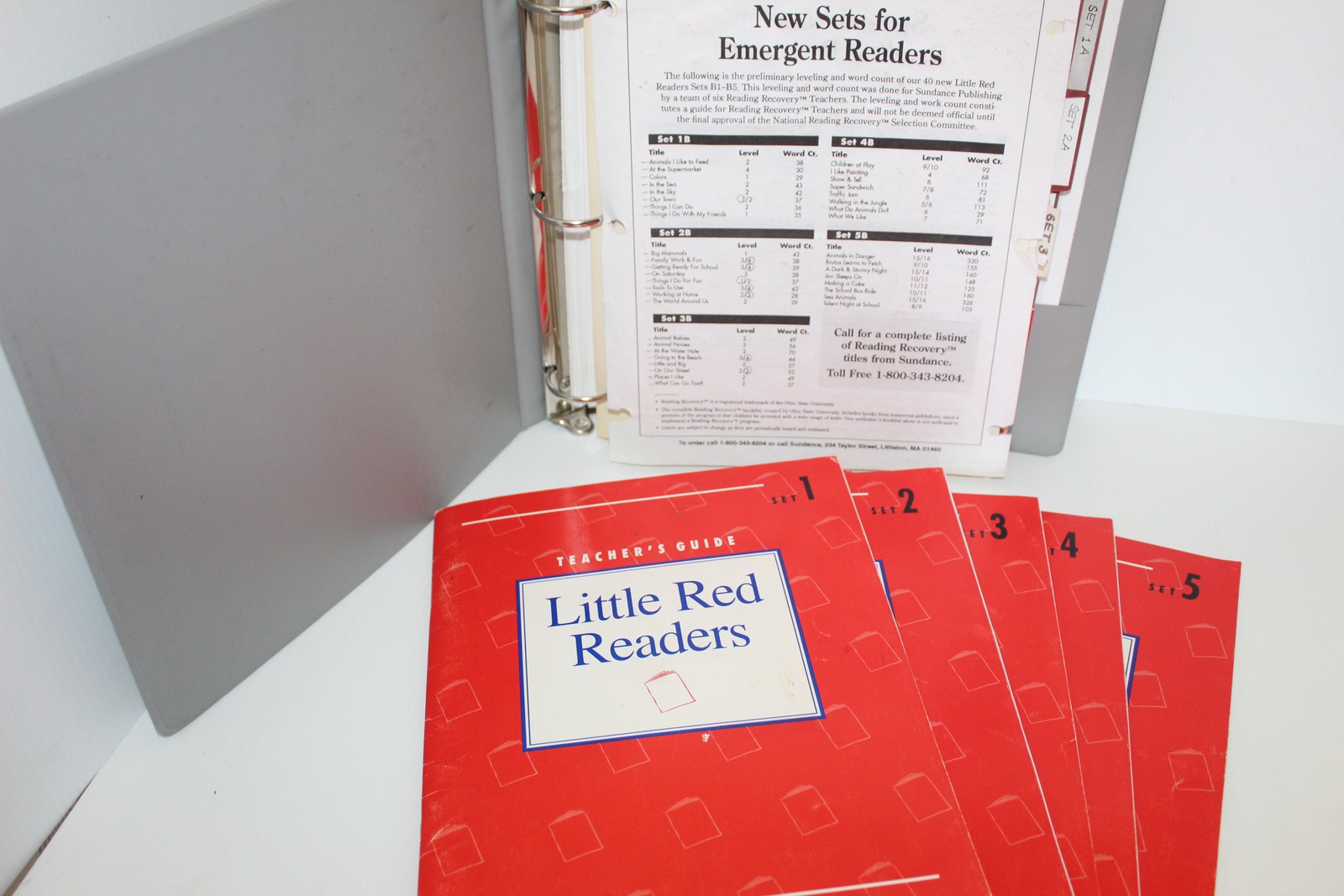 Sundance Little Red Readers Teacher’s Guide & Set 1-5 Books Emergent Readers K-2