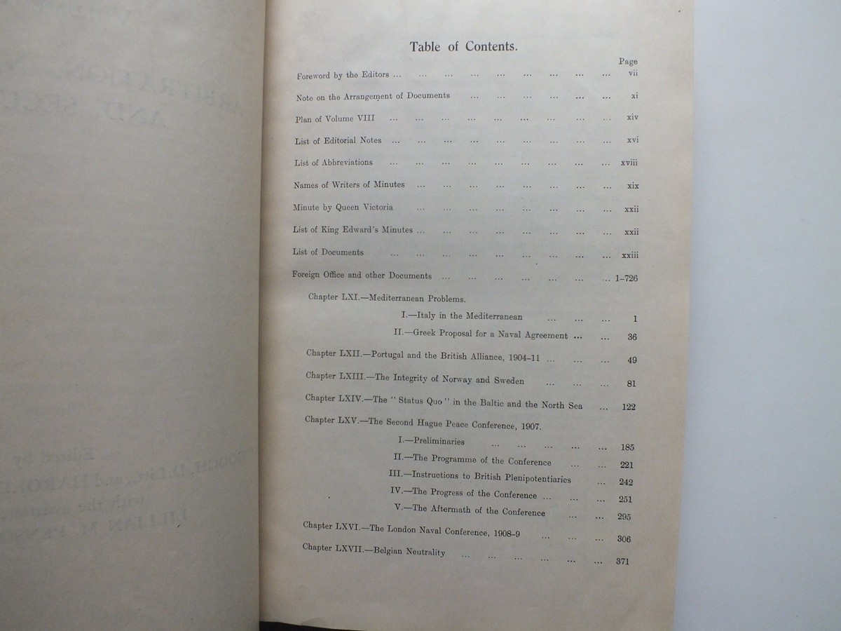 British Documents on the Origins of the War 1898-1914 Vol. VIII: Arbitration