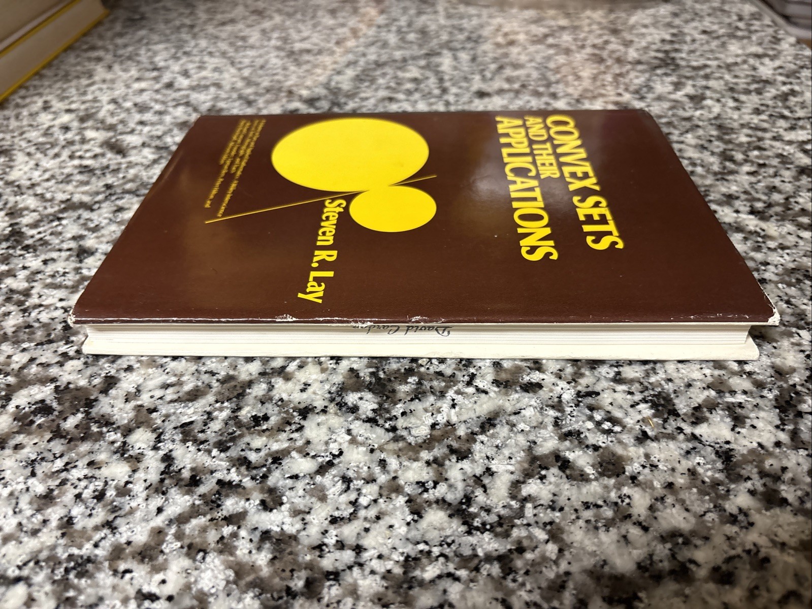 Convex Sets and Their Applications Hardcover Steven R. Lay