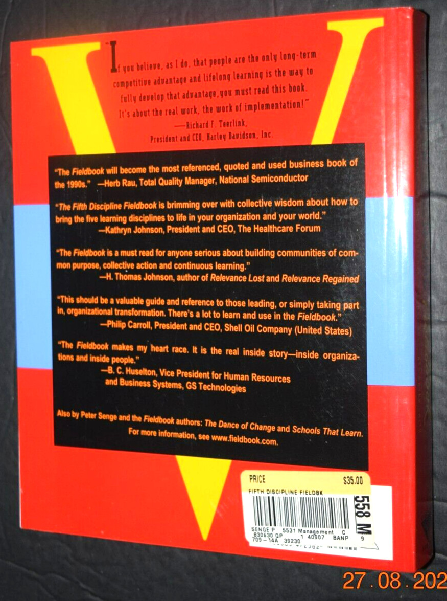 “THE FIFTH DISCIPLINE – Strategies n Tools,” Soft Cover Book, 590 Pages Like-New