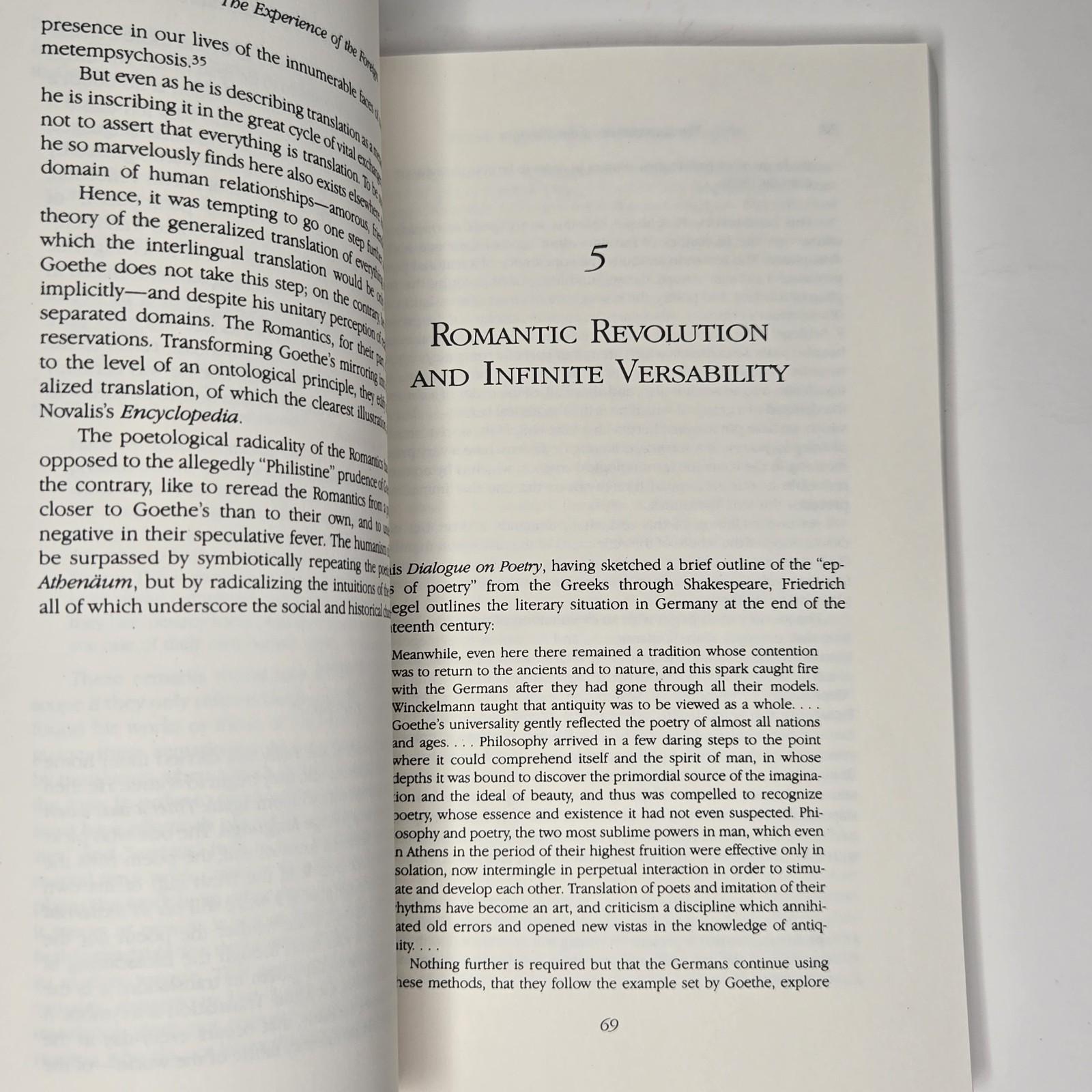 The Experience Of The Foreign: Romantic Germany By Antoine Berman / S. Heyvaert