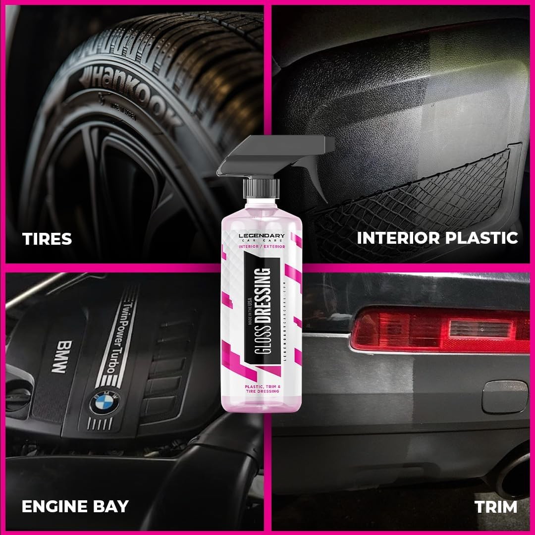Legendary Gloss Dressing with Applicator 16oz – Tire Shine Spray & Plastic Resto