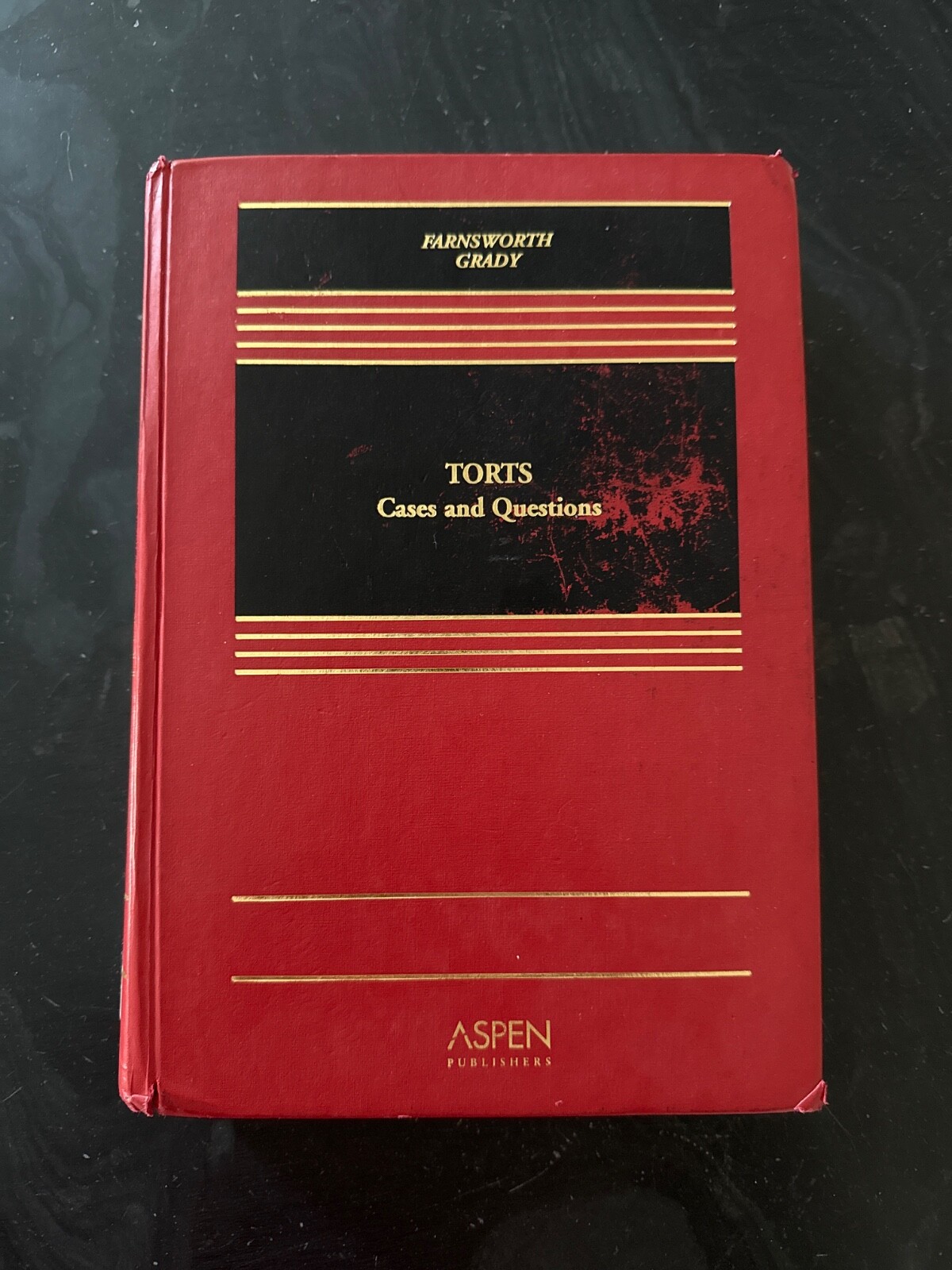 Torts: Cases and Questions – Hardcover, by Ward Farnsworth; Mark – Good r
