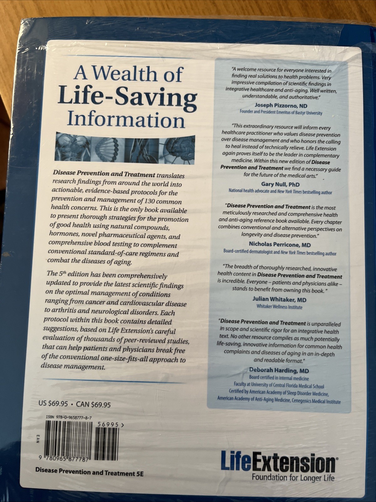 Disease Prevention and Treatment, 5th Edition (Life Extension, Hardcover) *NEW*