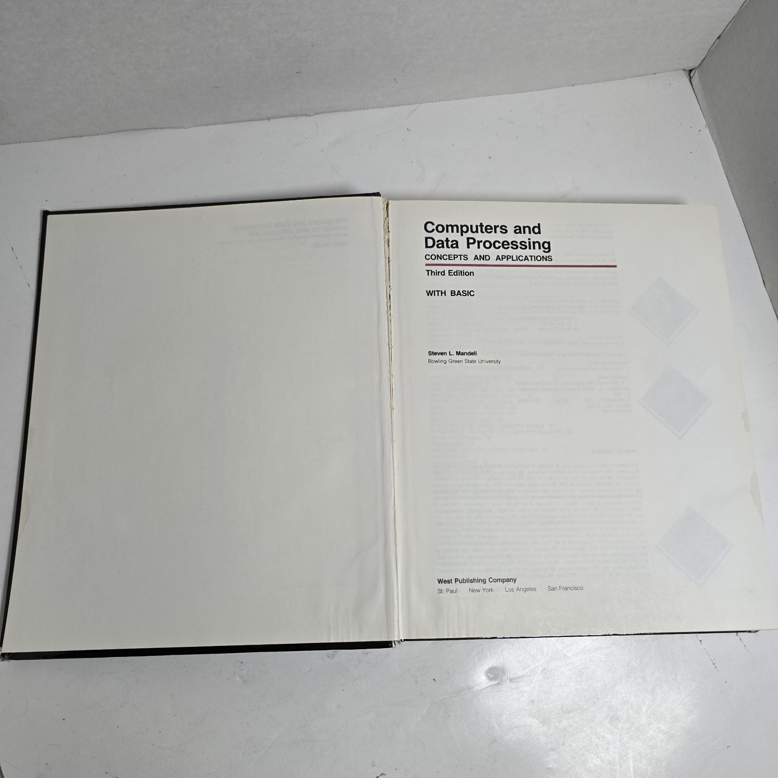 Computers And Data Processing Vintage 1985 Third Edition by Steven L. Mandell