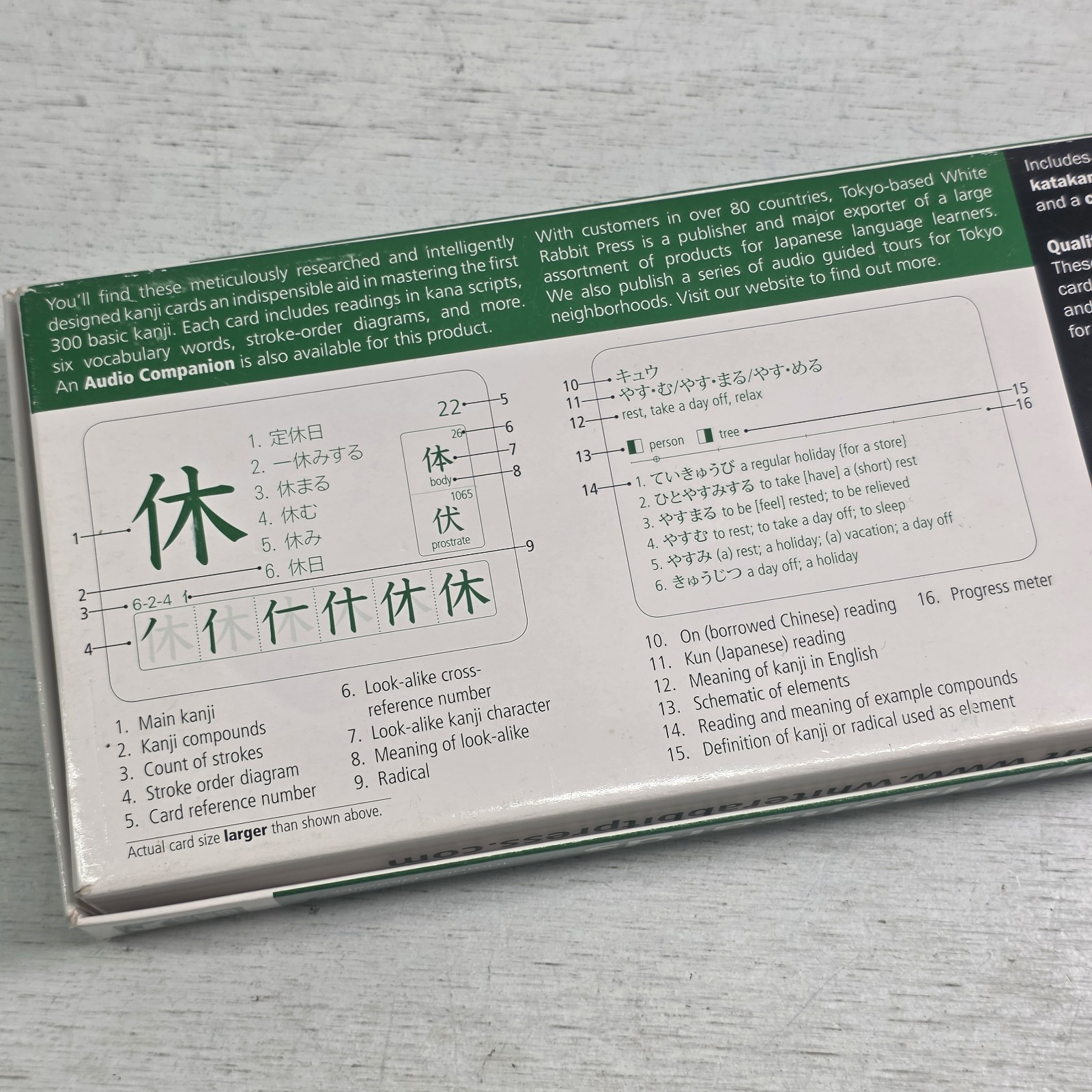 Japanese Kanji Flashcards 300 Series 2 Vol 1 Beginner Level Language Study JLPT