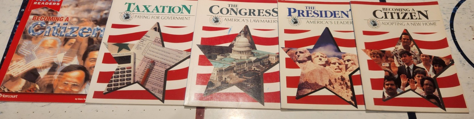 Lot of 5 Civics Government Books President Congress Taxation Becoming a Citizen