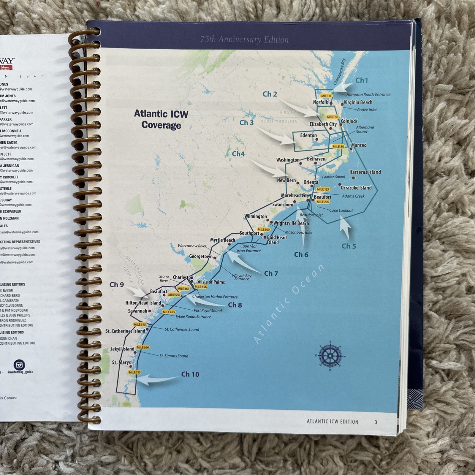 Waterway Guide Atlantic ICW 2022 Spiral Bound Edition Great Condition Cruising