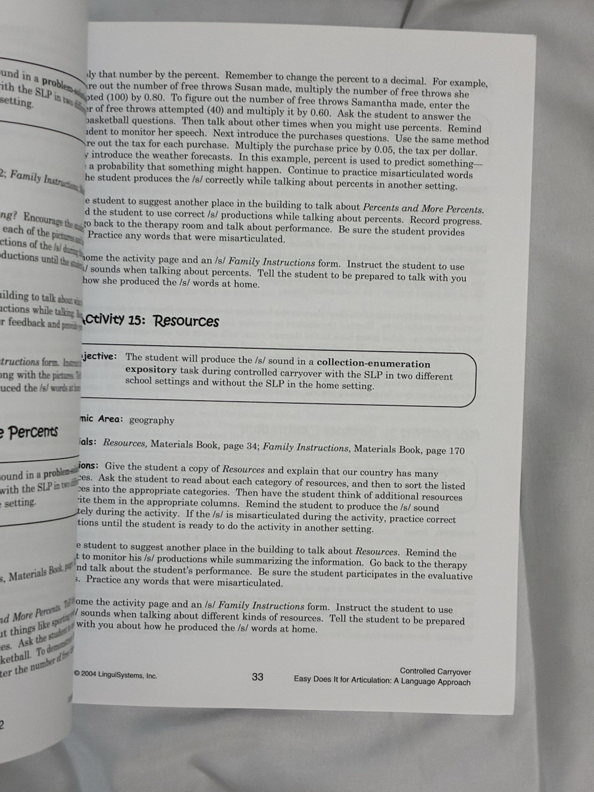 Easy Does It for Articulation Language Approach Materials Book Therapy Manua