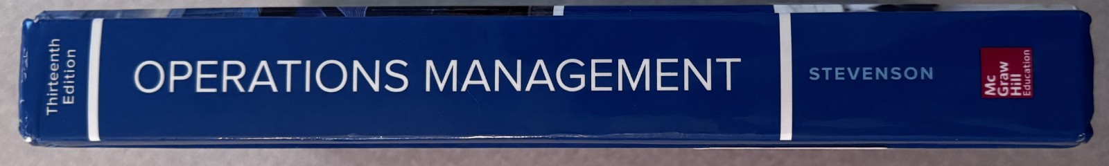 Operations Management Hardcover William J. Stevenson – thirteen edition