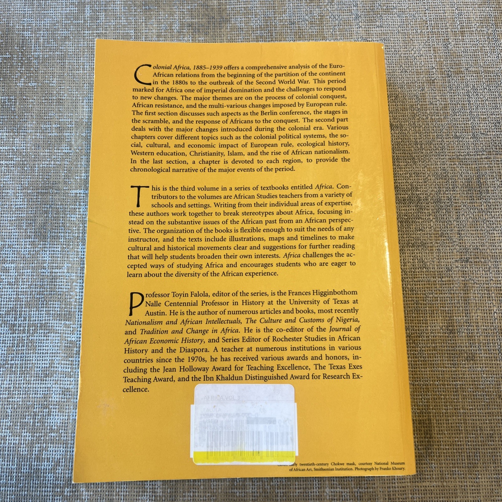 Africa, Vol. 3: Colonial Africa 1885-1939 (Volume 3) by Toyin Falola