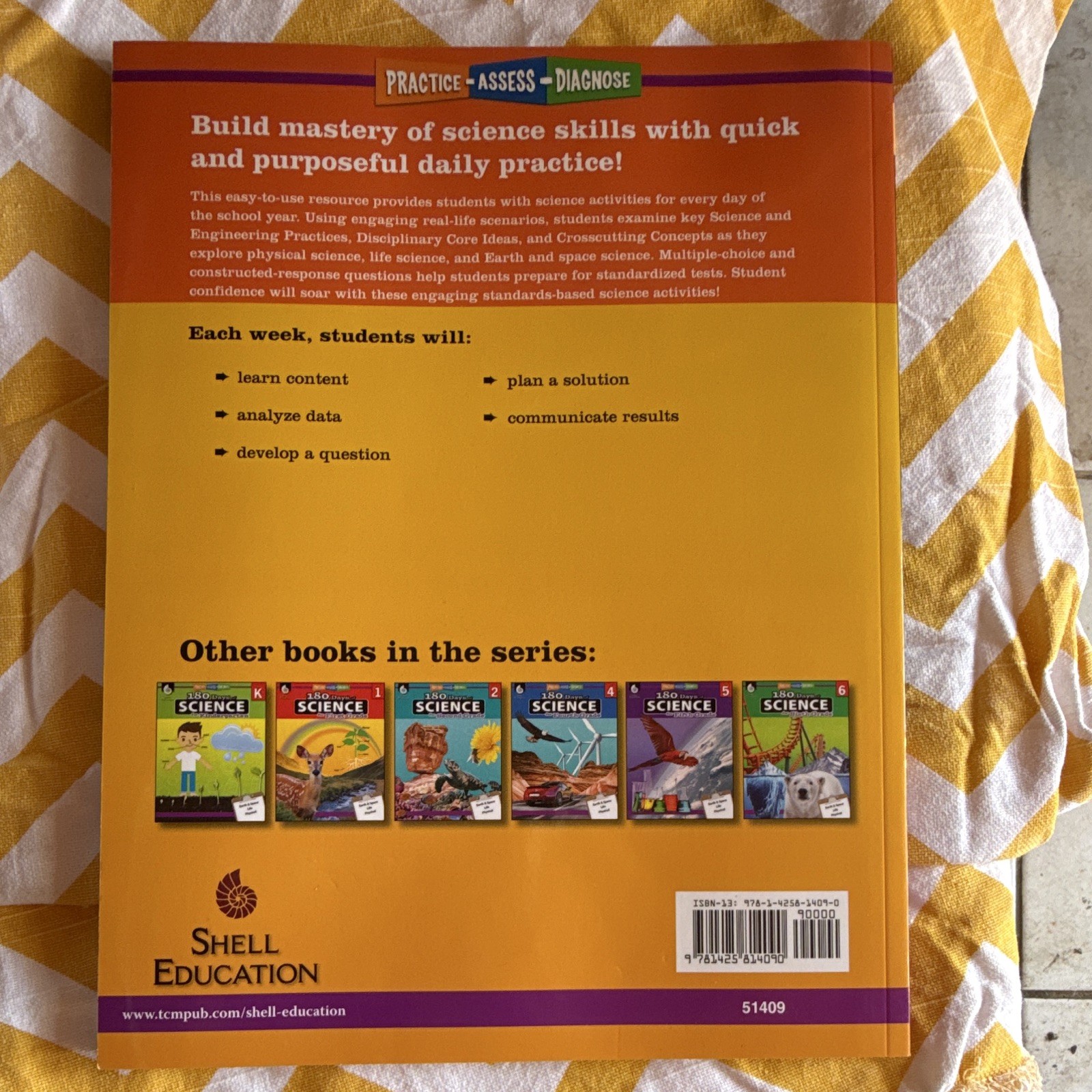 Shell Education 180 Days of Science Third Grade Level 3 Workbook PB MPN 51409