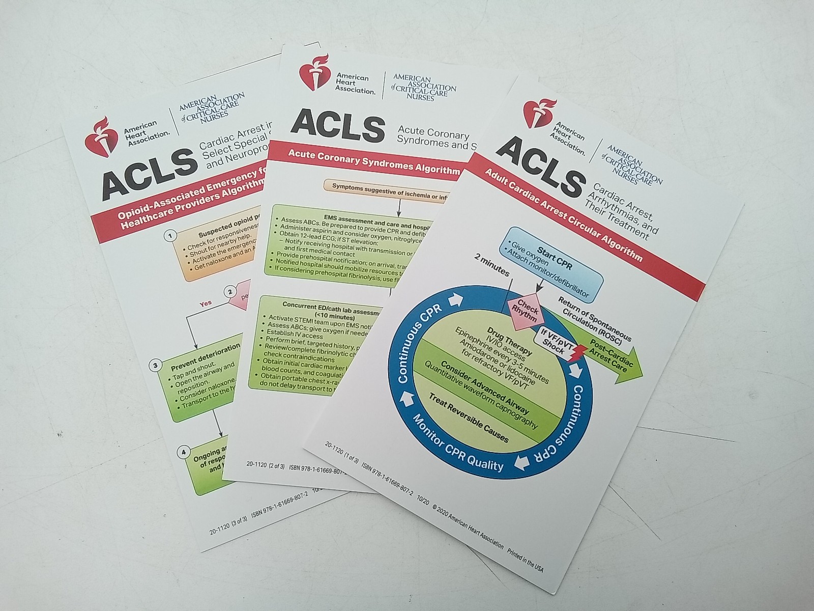 2020 ACLS Reference Cards American Heart Association Cardiac Arrest Lot of 10