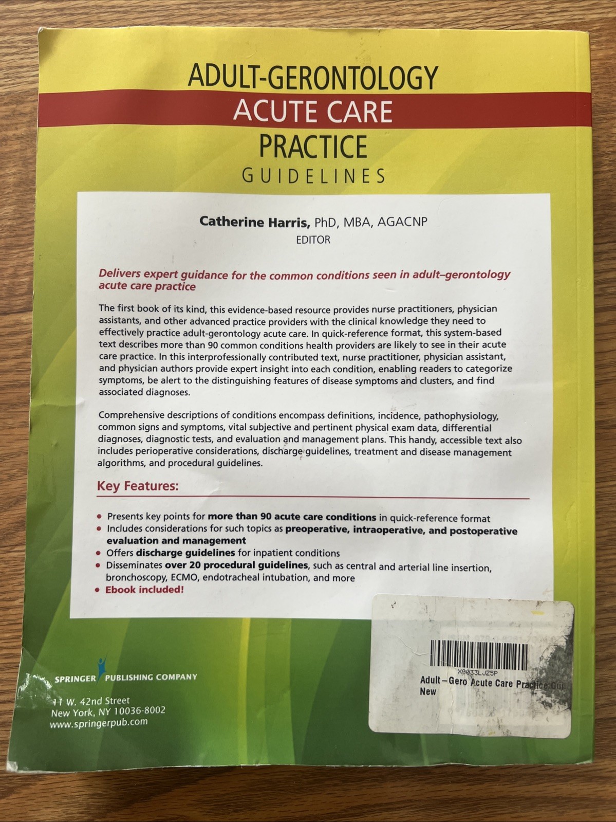 Adult-Gerontology Acute Care Practice Guidelines by Catherine Harris