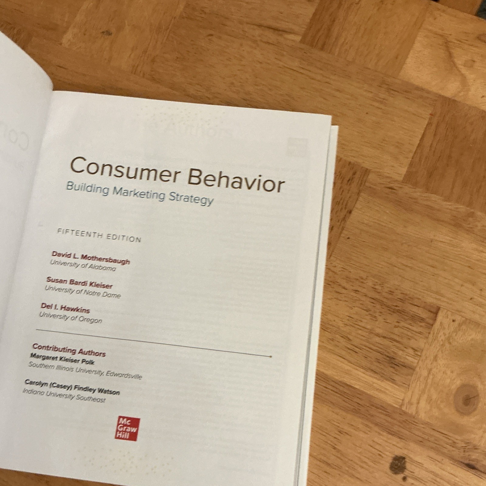 Consumer Behavior: Building Marketing Strategy 15th Ed McGraw Hill HC