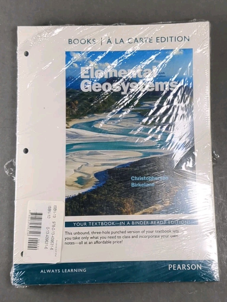 Elemental Geosystems 9780134396316 Books a la Carte Edition NEW Sealed Pearson