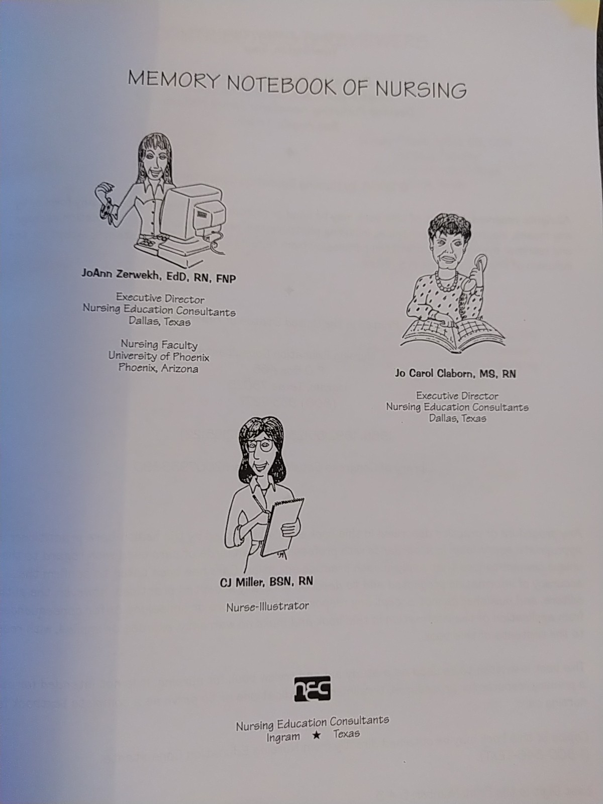 Memory Notebook of Nursing, Vol. 1: A Collection of Visual Images and Mnemon…