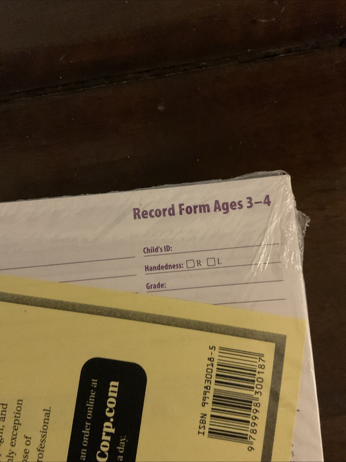 NEPSY-II Record Form Ages 3-4 Preschool Testing New In Package 25