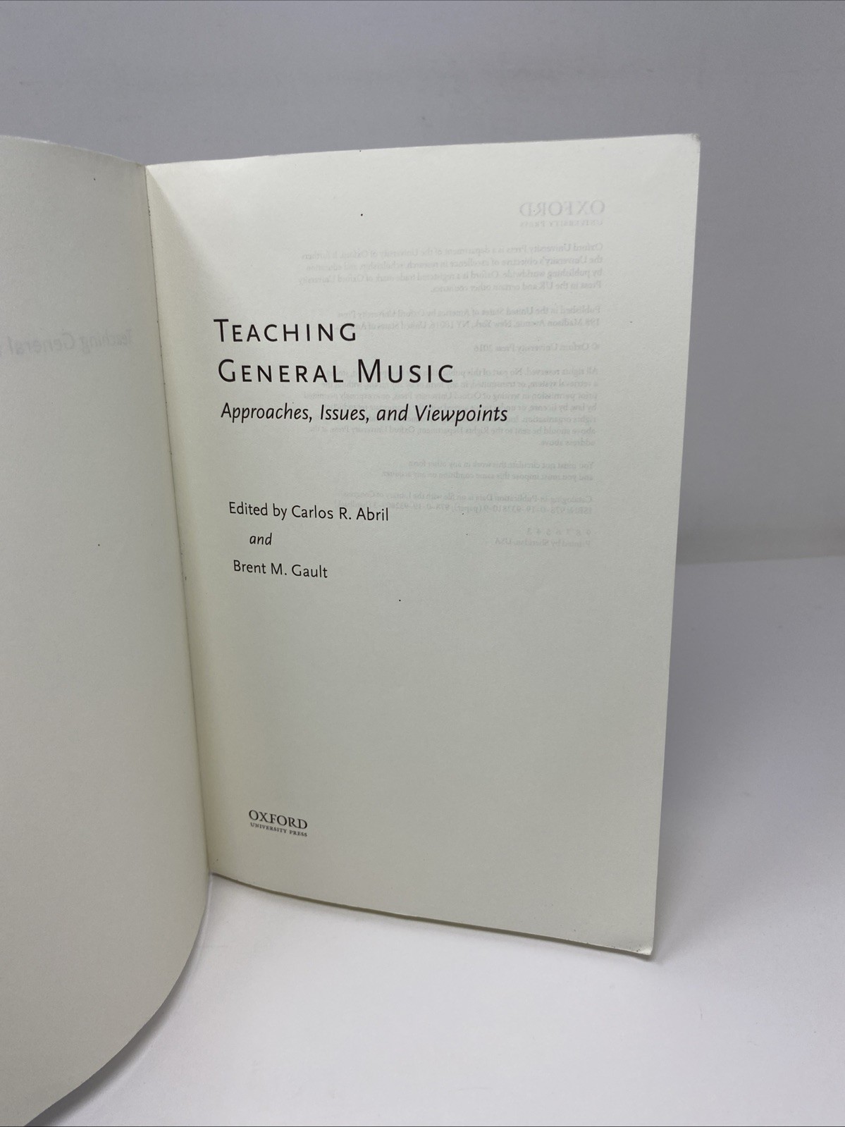 Teaching General Music Approaches Issues Viewpoints, 2016, Gault FREE SHIPPING!