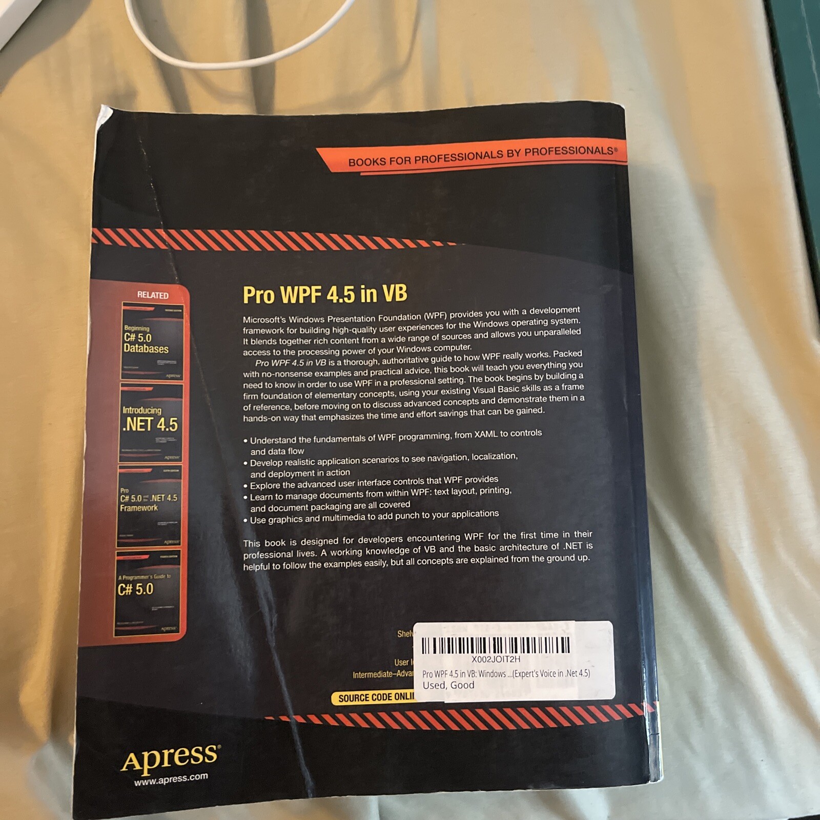 Pro WPF 4.5 in VB: Windows Presentation Foundation in .NET 4.5 Pre Owned