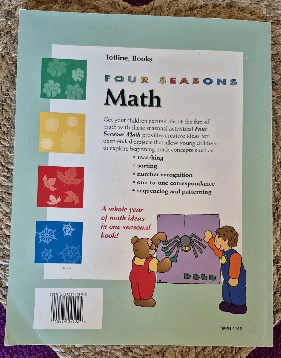 Vintage Preschool Ages 3-5 Four Seasons Math Games & Activities – Totline 1996