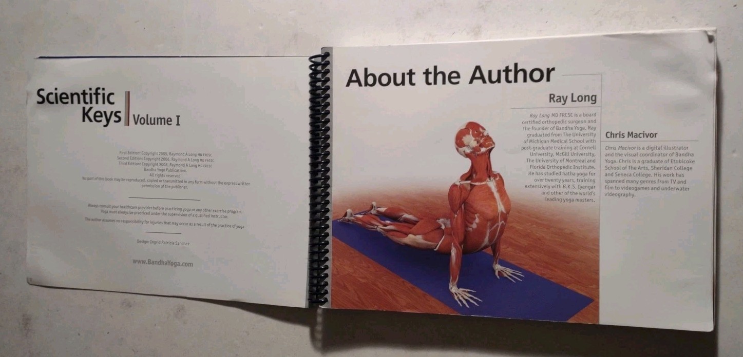 Scientific Keys Volume 1 The Key Muscles of Hatha Yoga by Raymond A. Long 2006.