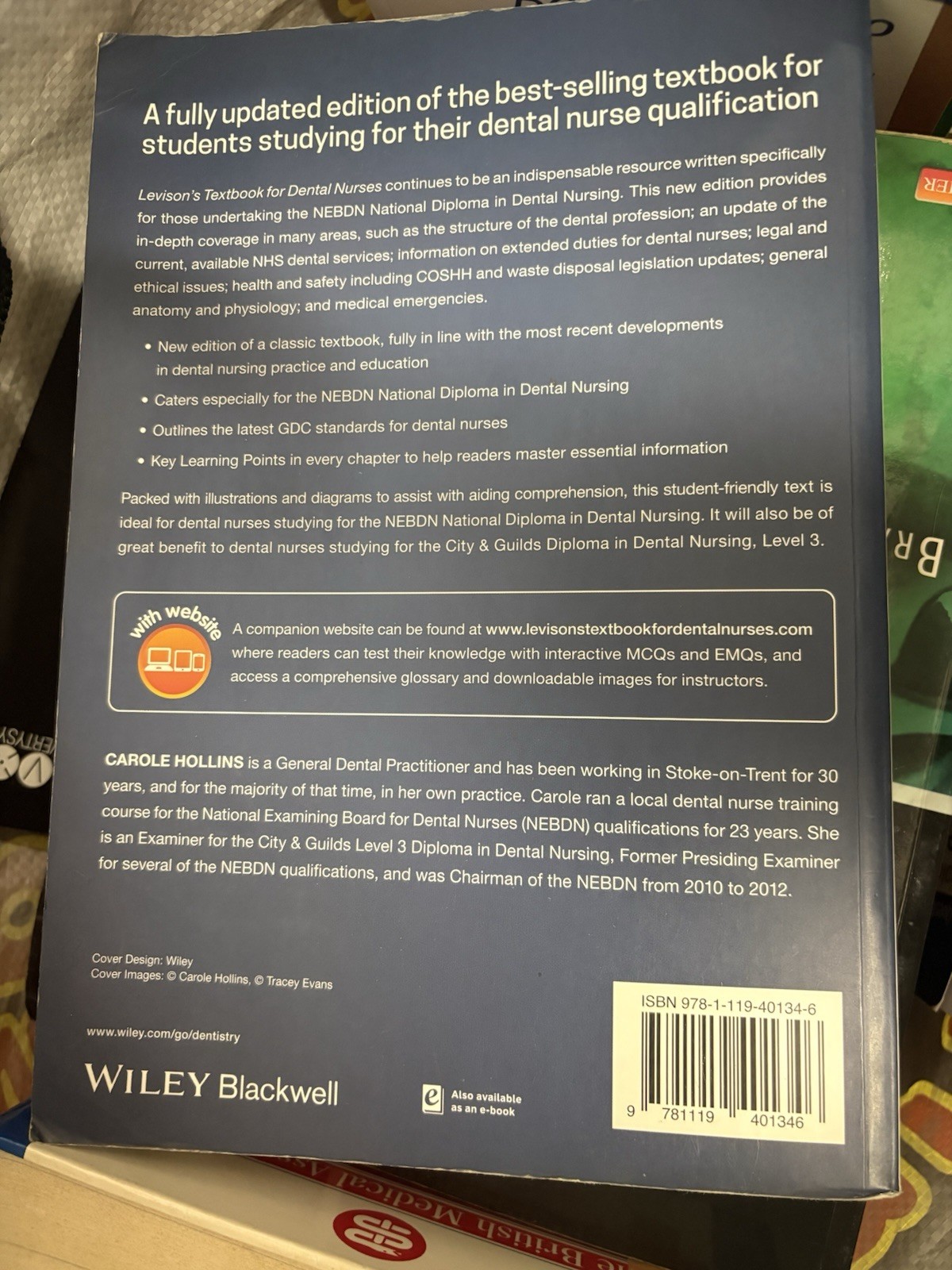 Levison’s Textbook for Dental Nurses by Carole Hollins (2019, Trade Paperback)