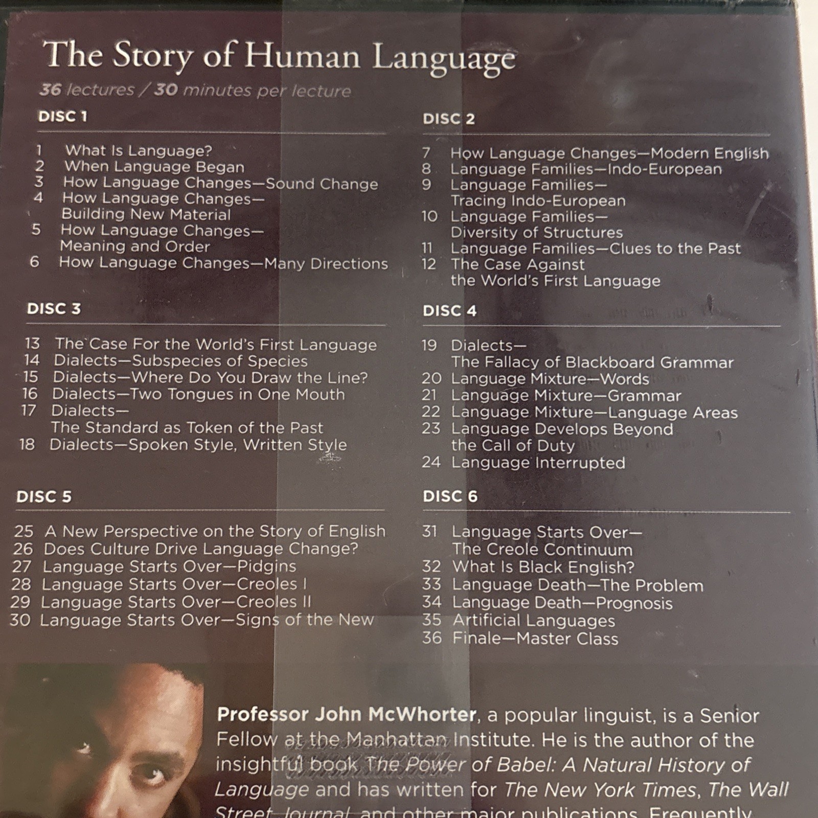 Story of Human Language McWhorter Great Courses DVD Book Set 2004 NEW SEALED