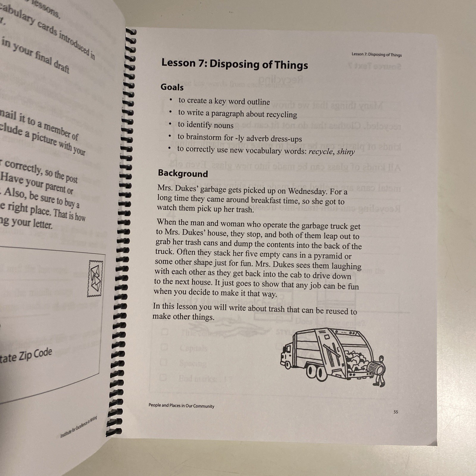 IEW People and Places in Our Community Student Book. No Writing