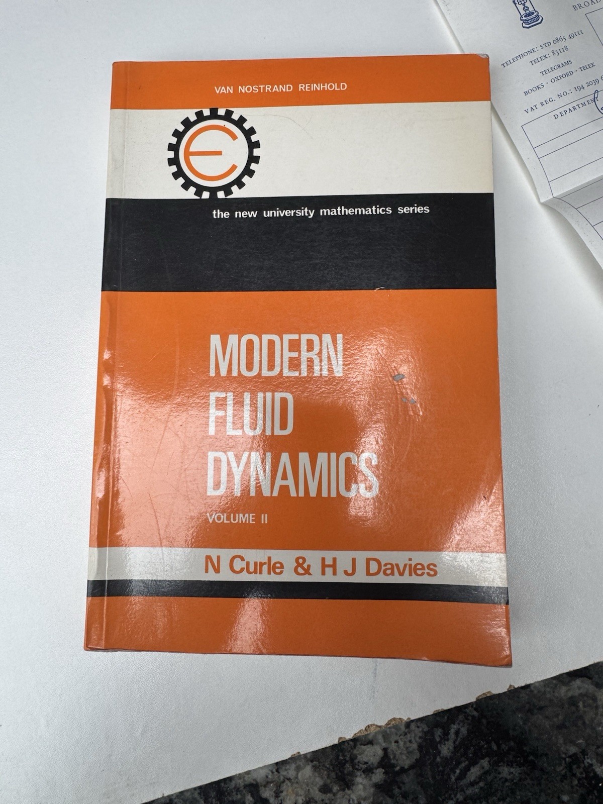 Modern Fluid Dynamics Vol 2 Compressible Flow N Curle H J Davies 1971 1st Ed