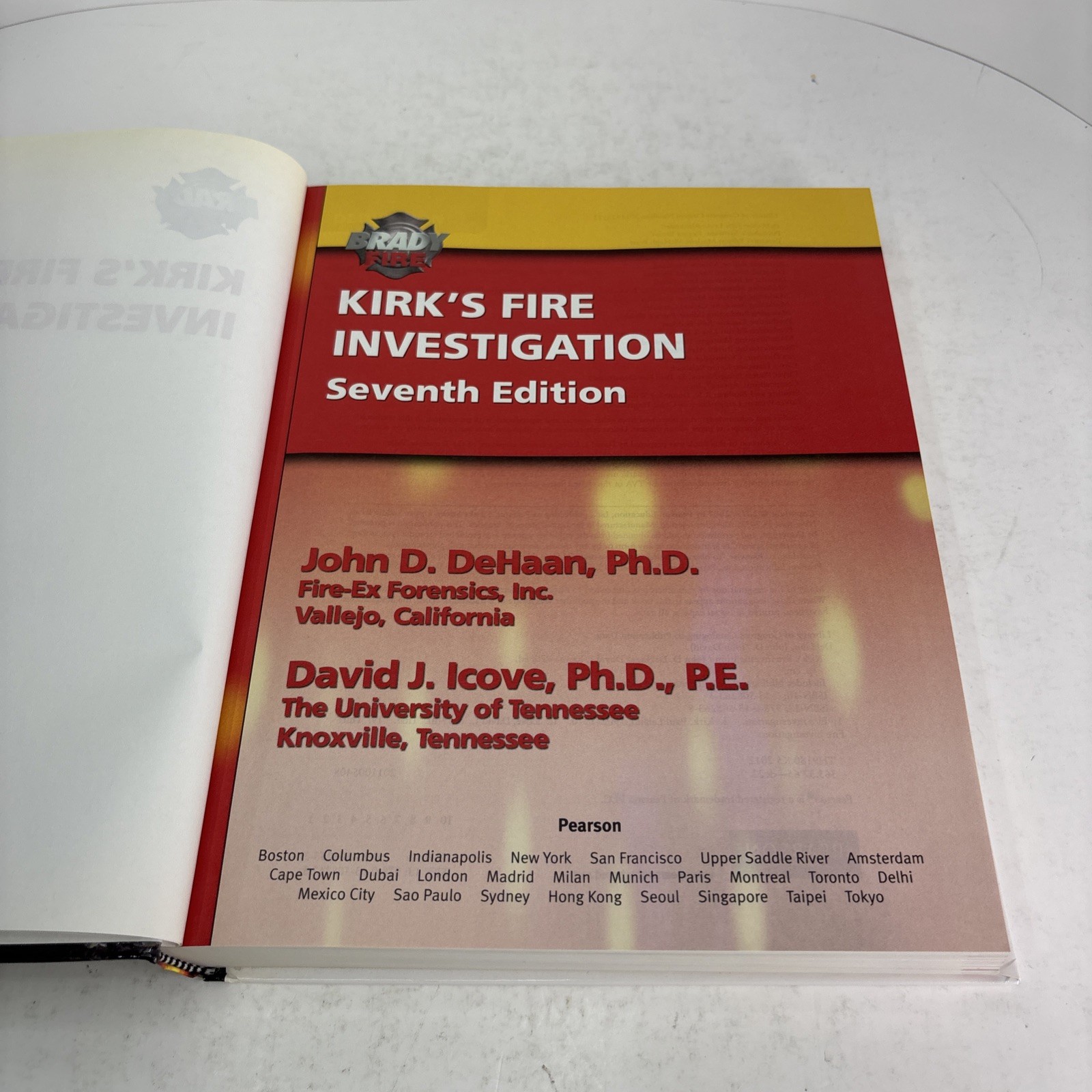 Kirk’s Fire Investigation Textbook Brady Fire Seventh Edition DeHaan Icove