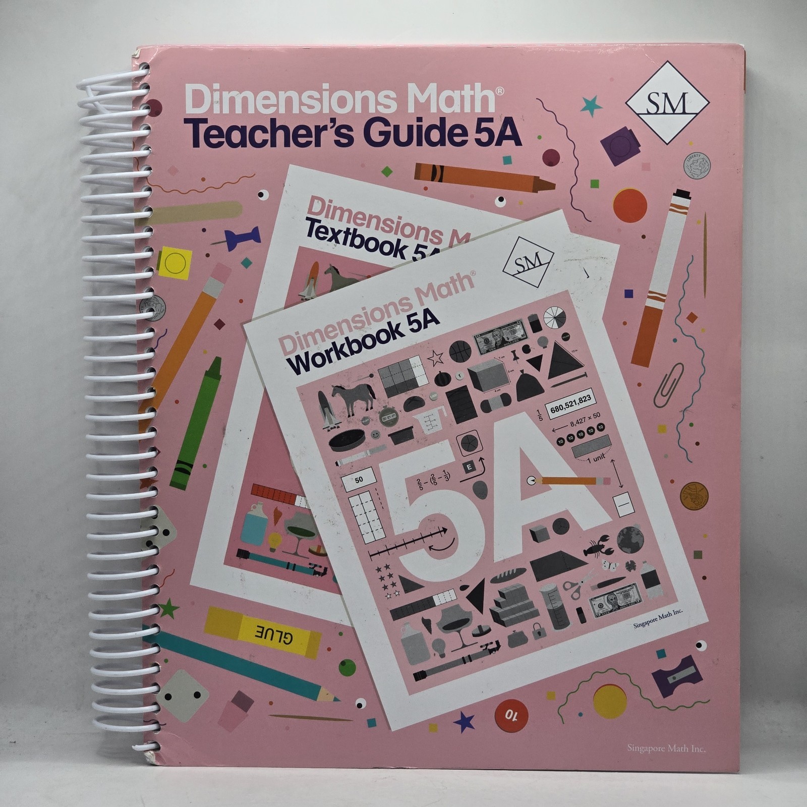 Dimensions Math Teacher’s Guide 5A [Spiral-bound] Singapore Math Inc. CLEAN