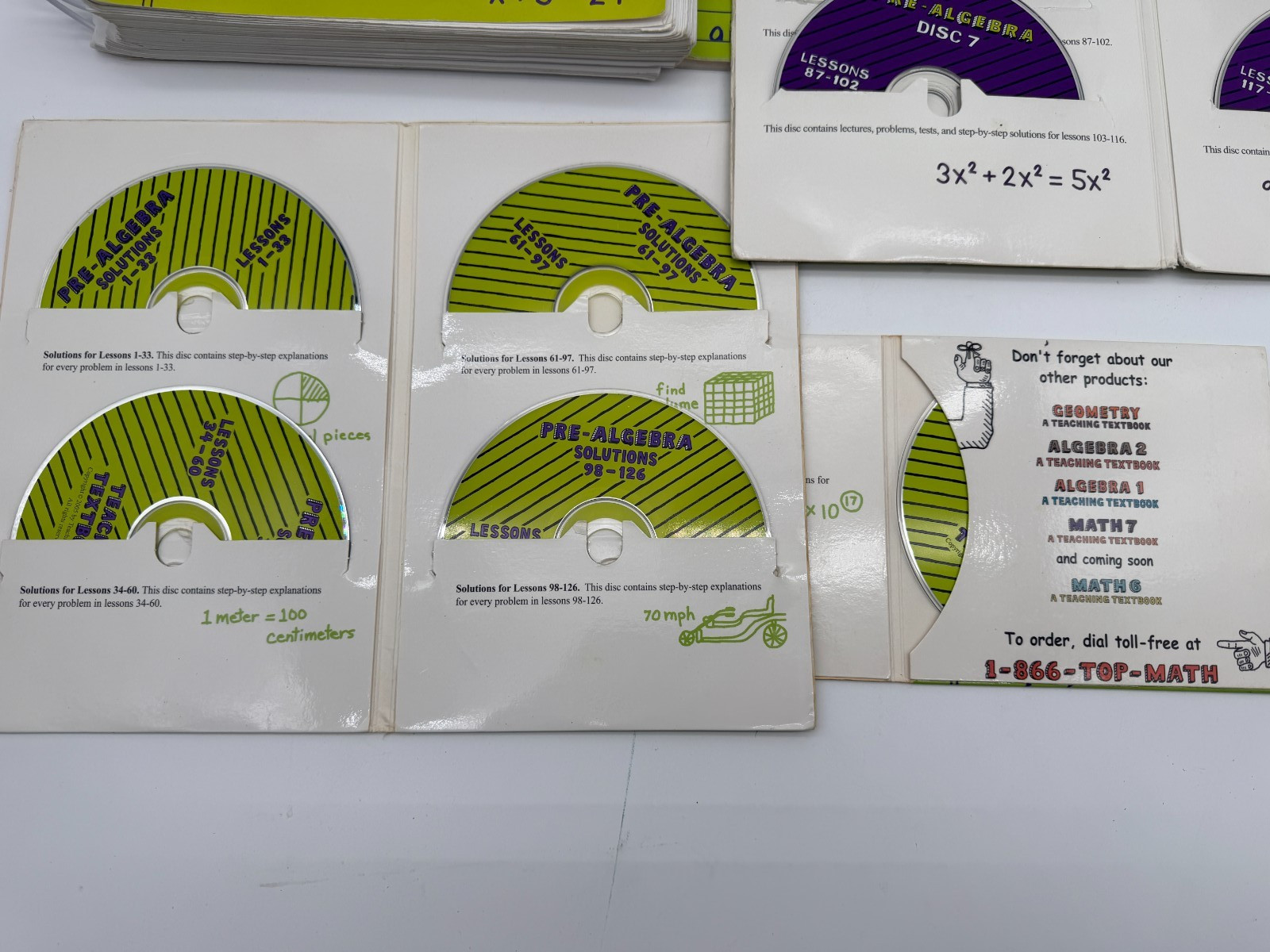 Pre-Algerba A Teaching Textbook by Greg Sabouri with Answer Booklet CD-Rom Set