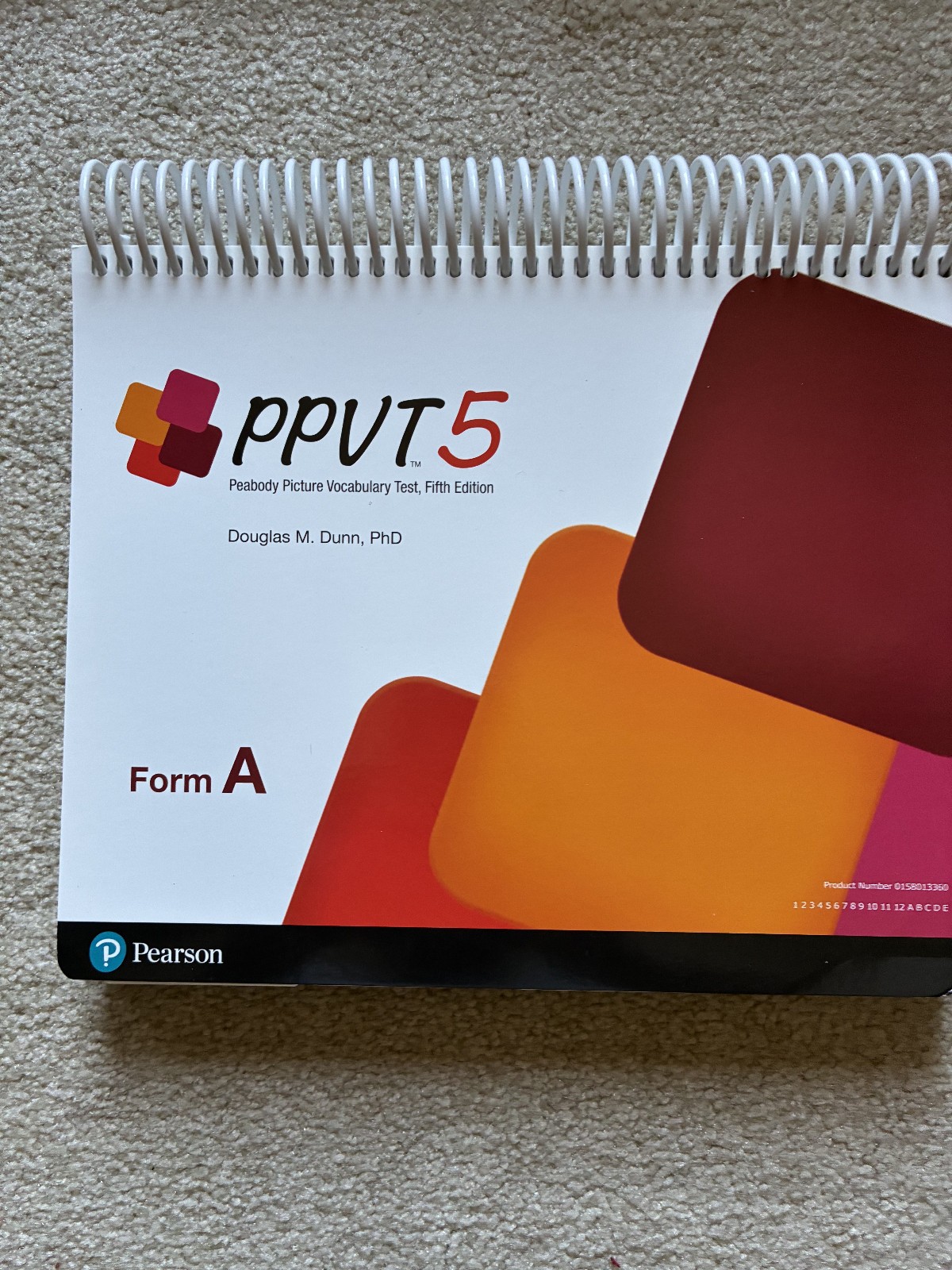 PPVT 5 Peabody Picture Vocabulary Test Form A kit 5th edition Pearson.