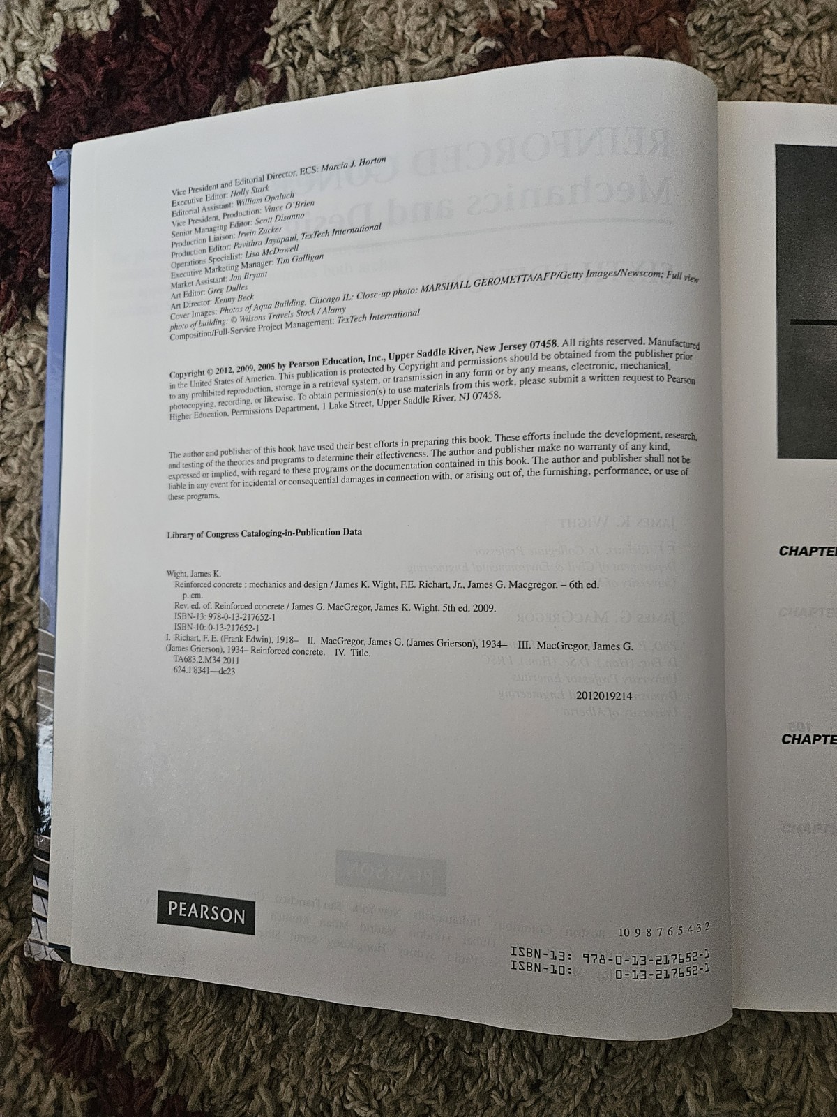 REINFORCED CONCRETE: MECHANICS AND DESIGN (6TH EDITION) By James K. Wight