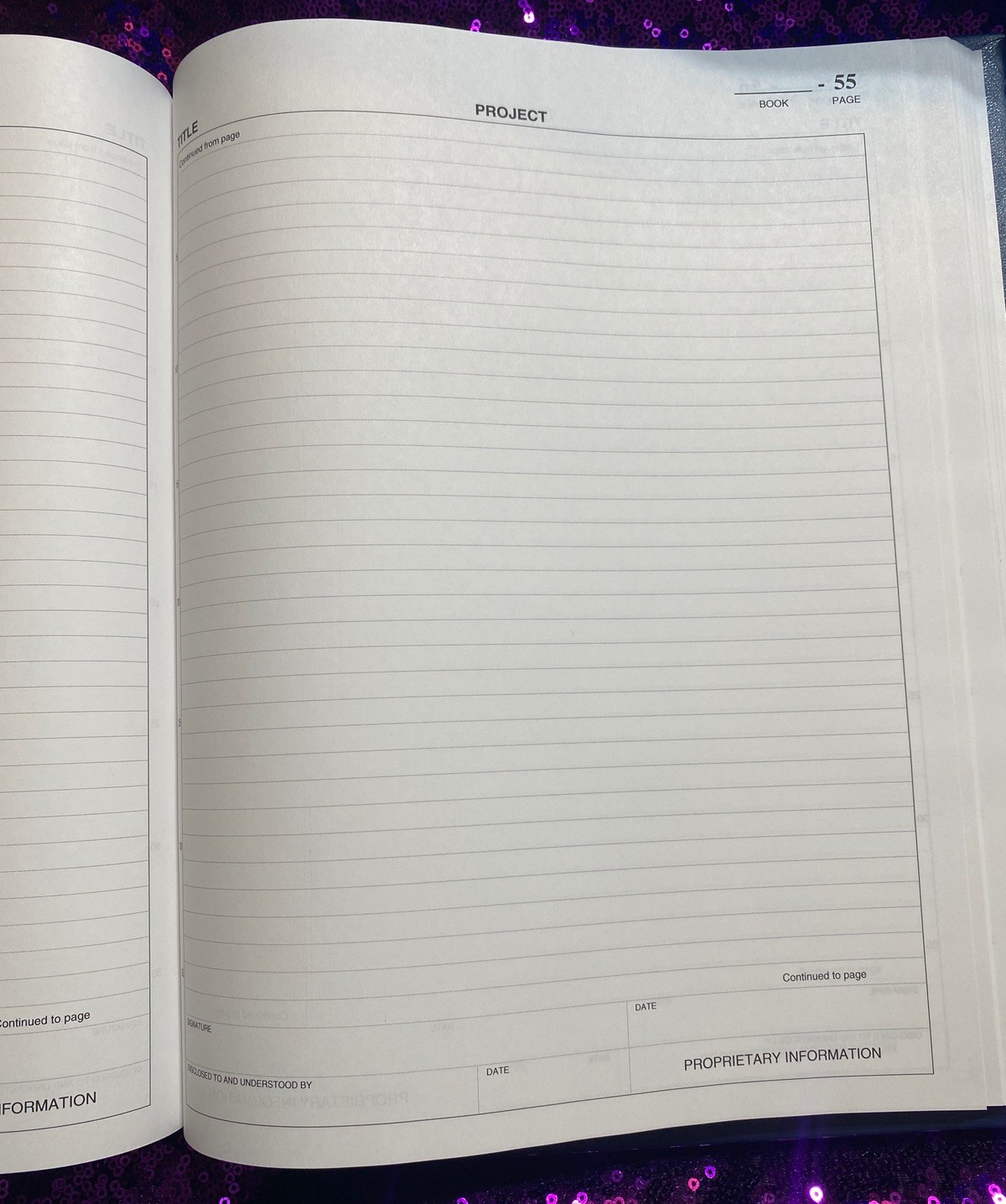 2x BookFactory Blue Scientific Notebook 84 Pages Each Hard Cover Blue Lab Notebo