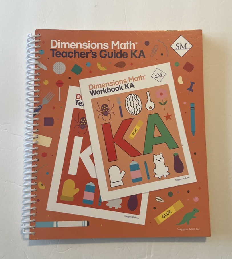 Dimensions Math Teacher’s Guide KA Spiral Book Singapore Math Inc. New