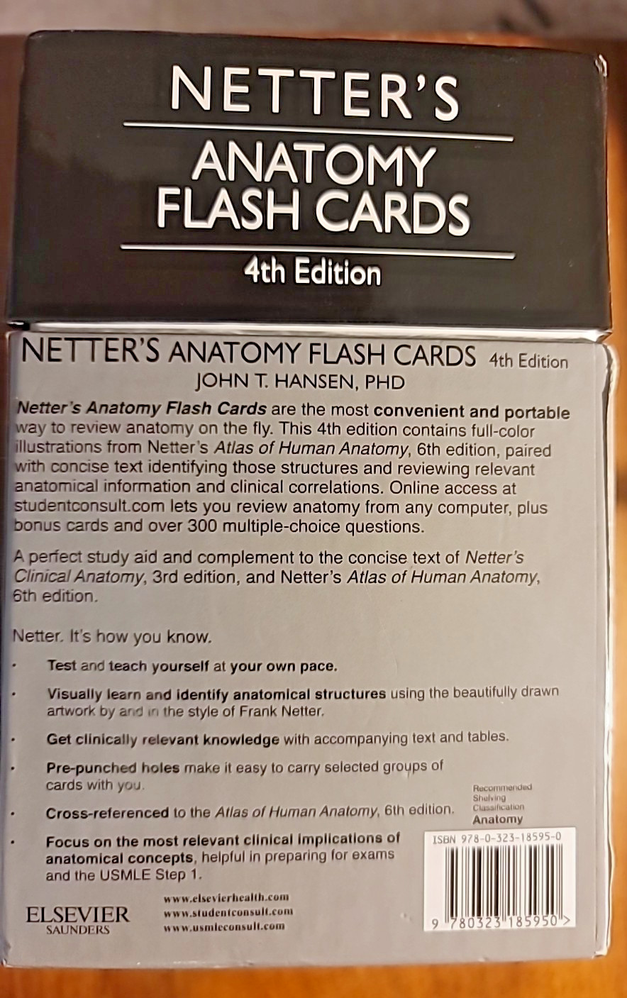 Netter Basic Science Ser.: Netter’s Anatomy Flash Cards 4th edition used VG+