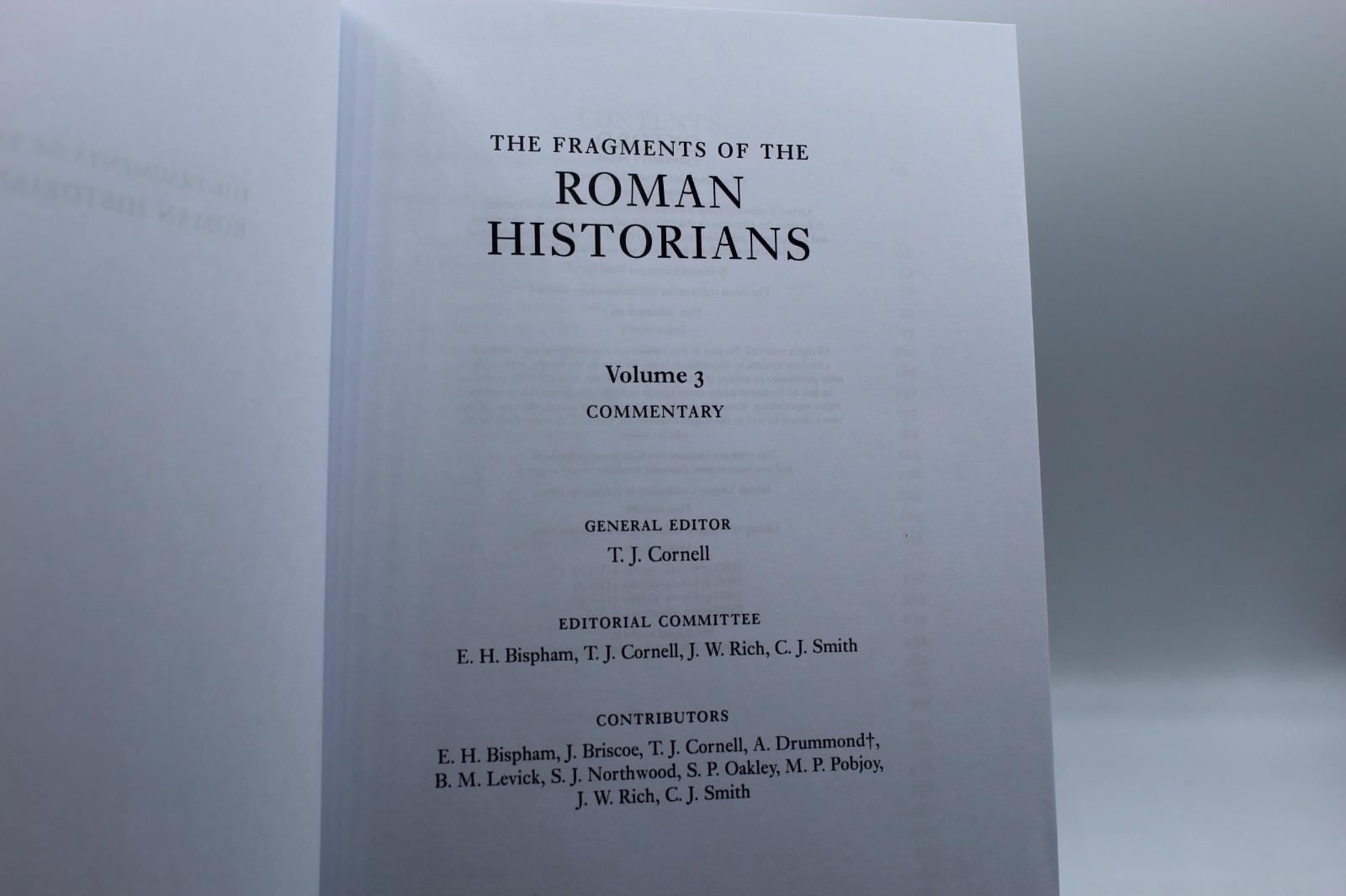 The Fragments of the Roman Historians – 3 Volume Hardcover Book Set Oxford Press