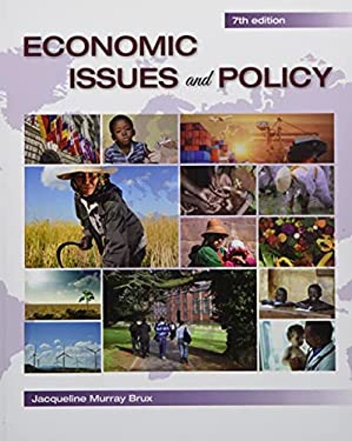 Economic Issues and Policy 7th Ed Paperback Jacqueline Murray Bru