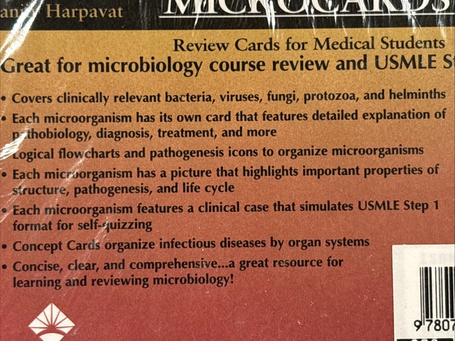 MICROCARDS: REVIEW CARDS FOR MEDICAL STUDENTS By Harpavat Sanjiv Md & Nissim NEW
