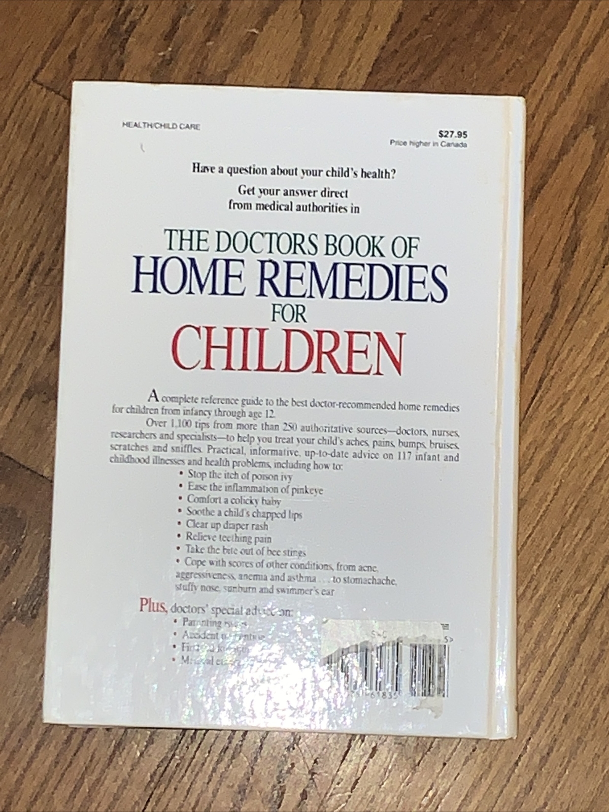 The Doctor’s Home Remedies for Children HARDBACK 450 Pages Allergies Bites ❤️tb