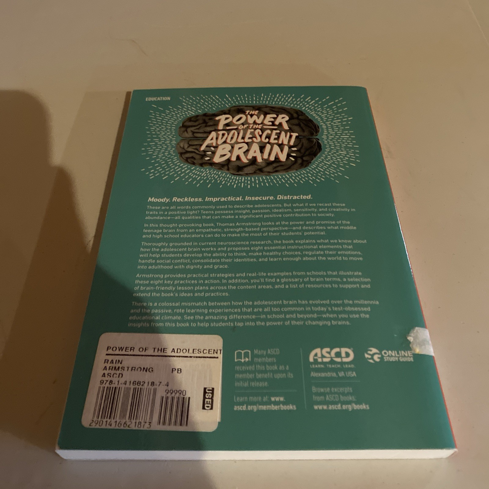The Power Of The Adolescent Brain Thomas Armstrong NEW!